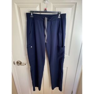 Men’s navy blue figs axim scrub pant size M